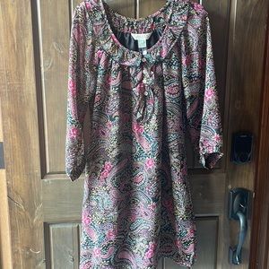Roper paisley print dress medium